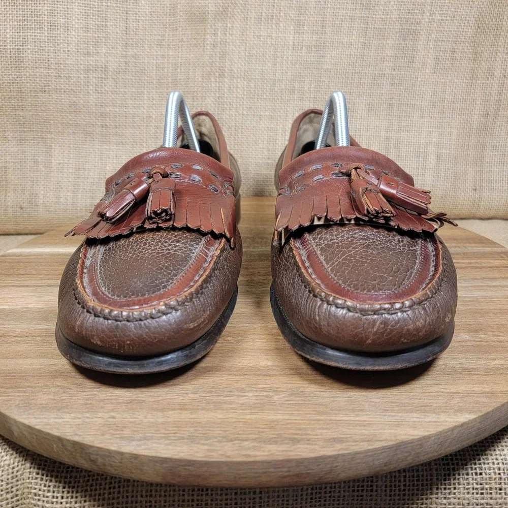 Florsheim Tassel Loafers Mens Size 10.5 D Brown 2‎ Tone Leather Dress Shoes